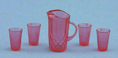 (image for) Pitcher & 4 Glasses Cranberry