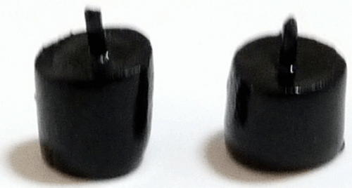 (image for) Large Votive Candle - Black - 2pc