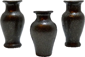 (image for) Bronzed Texture Glass Vases 3pc