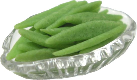 (image for) Sugar Snap Peas in Glass Vegetable Bowl