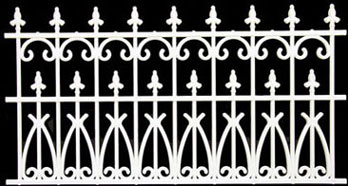 (image for) Ornate Fence White 2pc