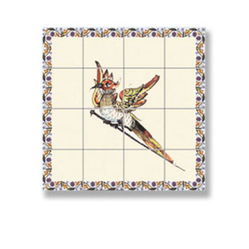 (image for) Perching Bird Mosaic Picture Tile Sheet