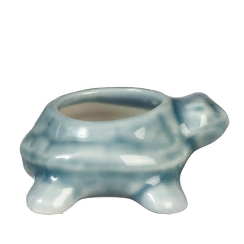 (image for) Ceramic Turtle Planter - Blue