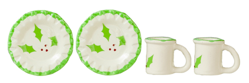 (image for) Holiday Plates & Mugs 4pc Set