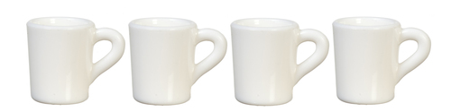 (image for) Small White Mugs 4pc