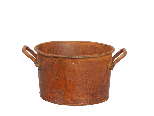 (image for) Small Rusted Metal Washtub Round