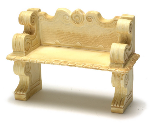 (image for) Stone Victorian Bench Tan 2pc