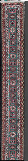 (image for) Large Turkish Rectangular Throw Rug Runner - Brick Floral