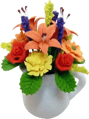 (image for) Flowers in Ceramic Pitcher