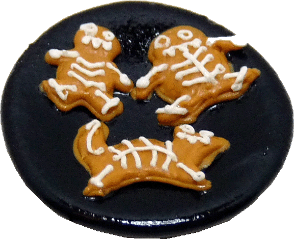 (image for) Skeleton Halloween Cookies on Plate