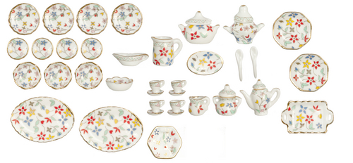 (image for) 40pc Dinner Set Flowers