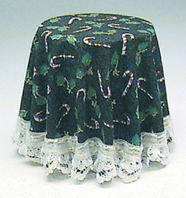 (image for) Christmas Green Skirted Table