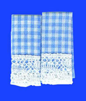 (image for) Kitchen Dish Towels Gingham Blue 2pc