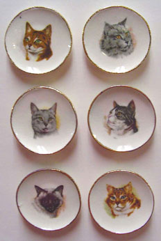 (image for) Cat Plates 6pc