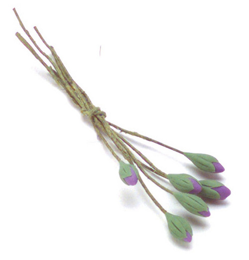 (image for) Purple Water Lilly Bud 6pc