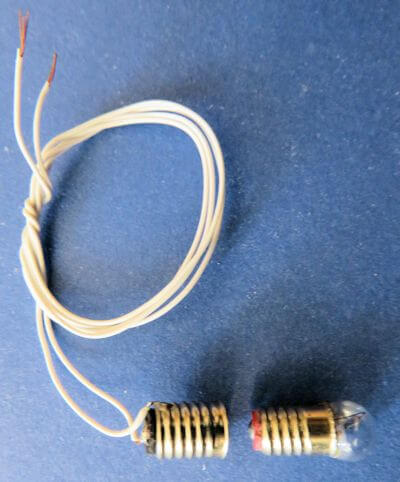 (image for) Pea Bulb Base Socket w/ Wire Lead