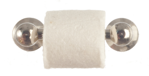 (image for) Chrome Toilet Roll Holder w/ Toilet Tissue