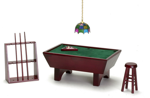 (image for) Pool Table Set 24pc - Mahogany