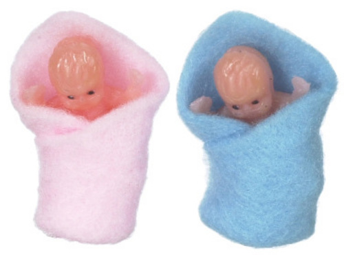 (image for) Boy & Girl Babies Swaddled in Blankets