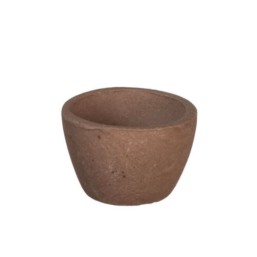 (image for) Small Dark Bowl Planter Pot - Terra-Cotta