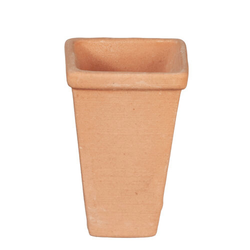 (image for) Tall Square Planter Pot - Terra-Cotta