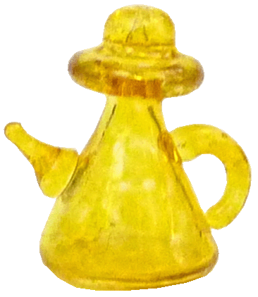 (image for) 1/2in Scale Yellow Glass Teapot