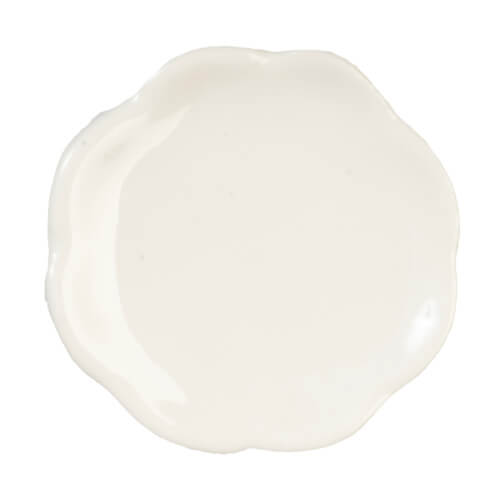 (image for) Fancy Ceramic Plate 1in - White