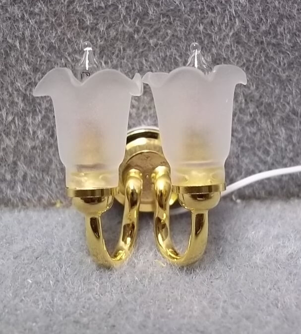 (image for) Double Frosted Tulip Wall Sconce 12v