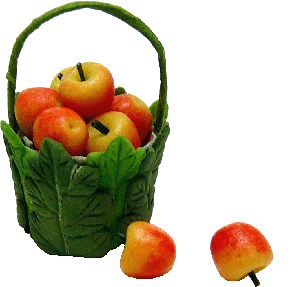 (image for) Leaf Basket Filled w/ Macintosh Apples