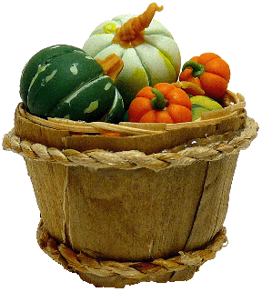 (image for) Bushel Basket of Pumpkins & Gourds