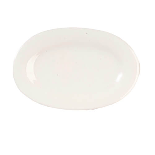 (image for) White Ceramic Oval Platter