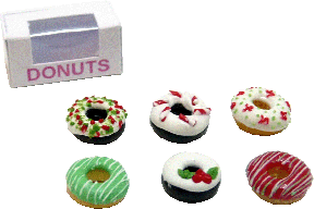 (image for) Christmas Decorated Donuts in Window Box