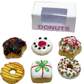 (image for) Christmas Decorated Donuts/Pastries in Window Box