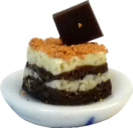 (image for) Brownie Layer w/ Chocolate Accent on Plate