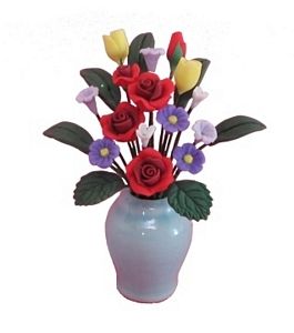 (image for) Red Roses Assorted In Vase