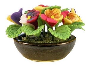 (image for) Pansies in Ceramic Bowl