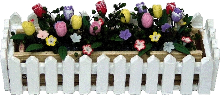 (image for) Spring Crocus and Tulips in Picket Fence Planter