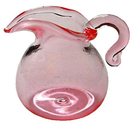 (image for) Pink Flared Glass Pitcher