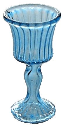 (image for) Crystal Turquoise Blue Wine Glass