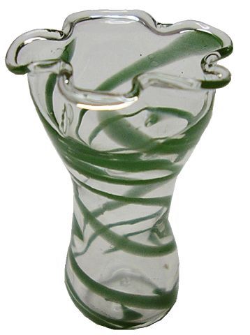 (image for) Green Swirled Glass Vase