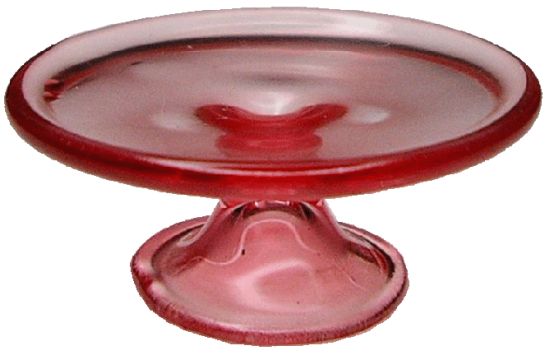 (image for) Pink Glass Cake Plate