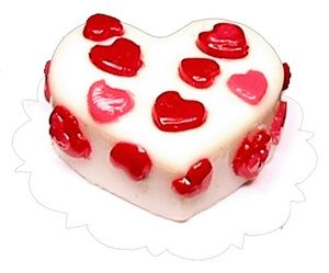 (image for) Valentine's Heart Cake with Pink Hearts