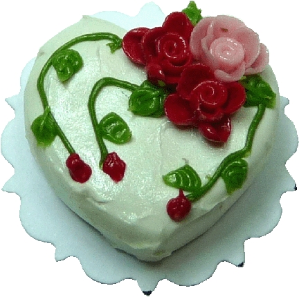 (image for) Rose Heart White Cake