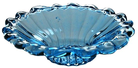 (image for) Crystal Blue Glass Flared Platter