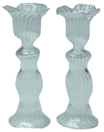 (image for) Glass Candlesticks Set of 2