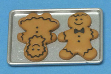 (image for) Gingerbread Boy & Girl on Cookie Sheet