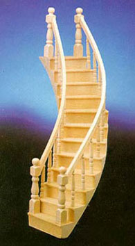 (image for) Stairs 2-Rails - Left Curve - Assembled