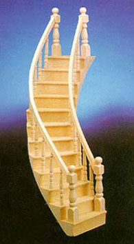 (image for) Stairs 2-Rails Right Curve Assembled