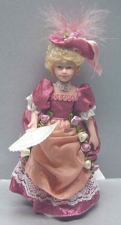 (image for) Porcelain Doll Victorian Lady in Mauve Dress