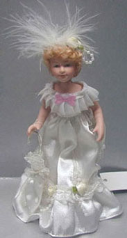 (image for) Porcelain Doll Victorian Lady in White Dress